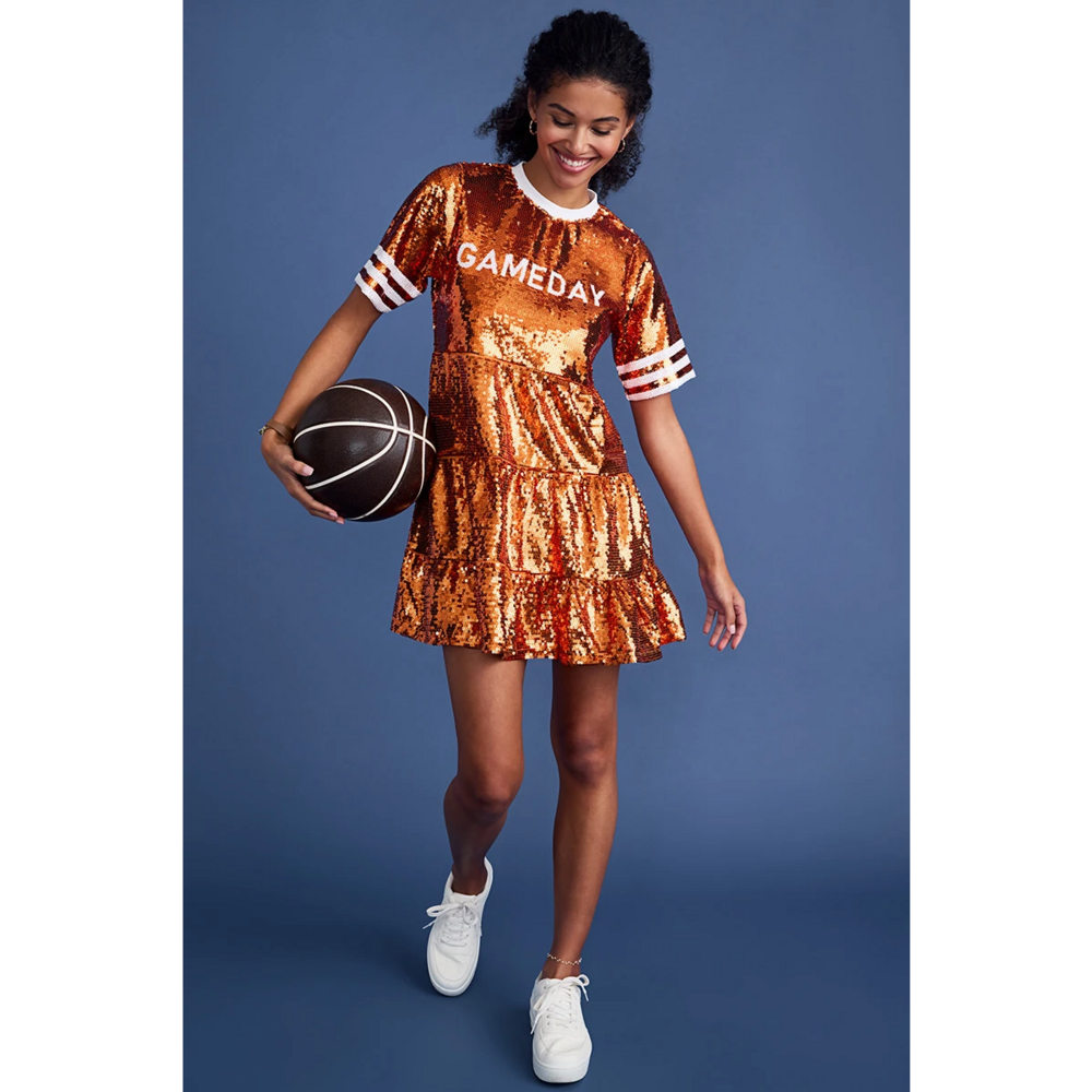 francesca's Game Day Sequin Mini Dress in Blue - Picture 4 of 4